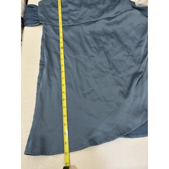 Cider Mini Satin Dress Front Tie Women Large - Picture 10 of 11